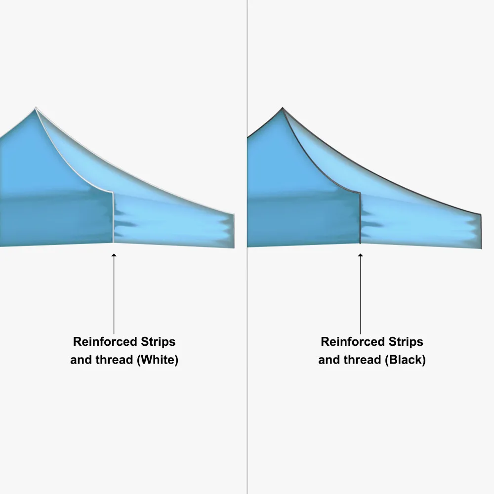 Backwall + Half Wall Package — Restaurant & Franchise — Reinforced strips and thread — white or black