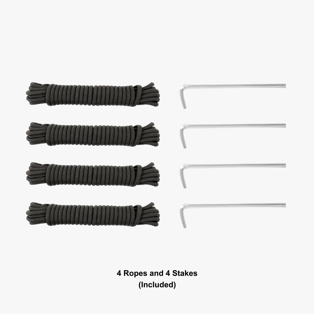 Backwall + Half Wall Package — Restaurant & Franchise — 4 ropes and 4 stakes included