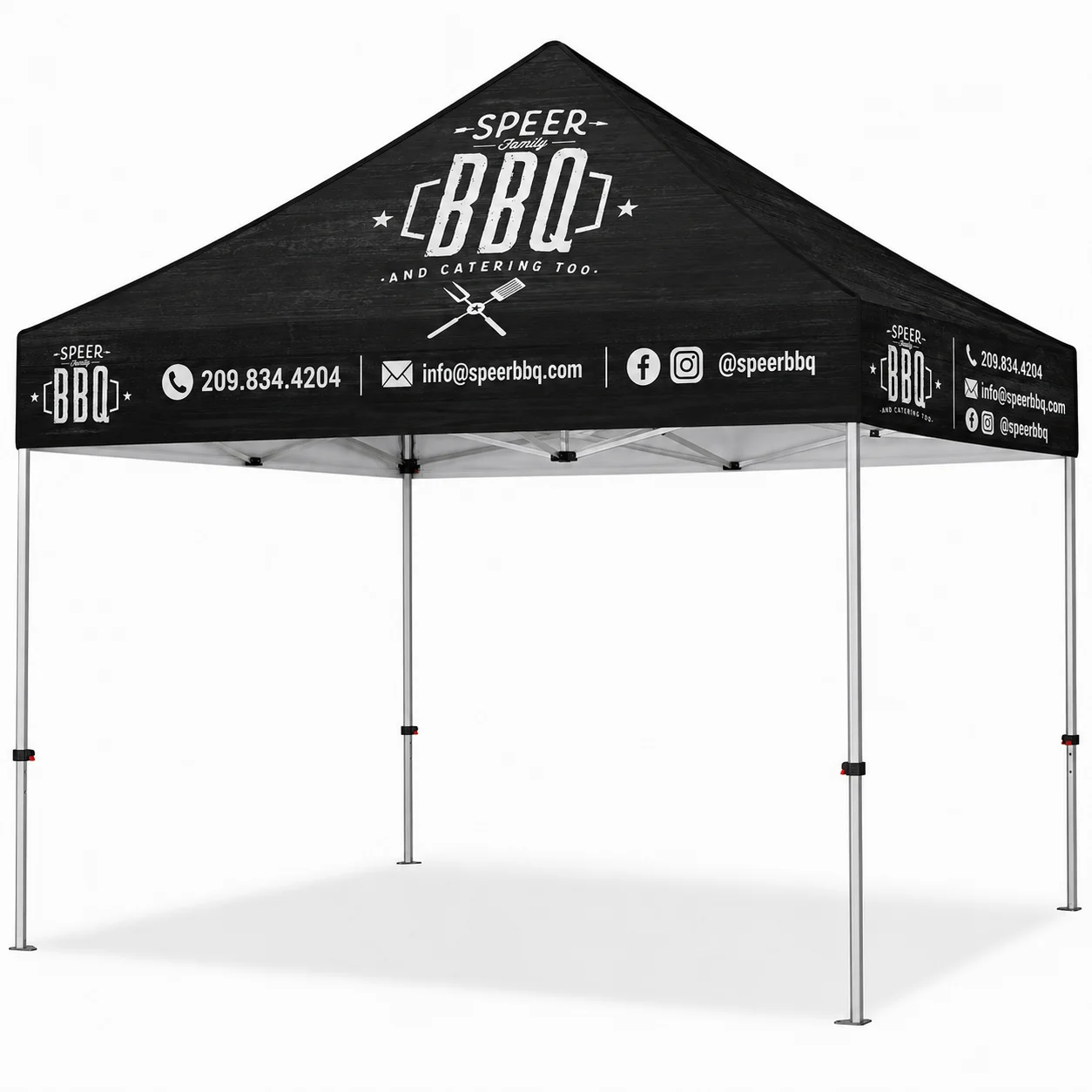 Premium Aluminum 10' Tent Kit (Full-Bleed Dye Sublimation) 17" Valance — product photo